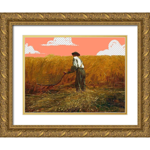 Masked Masters (Reaping) Gold Ornate Wood Framed Art Print with Double Matting by Green, Jacob