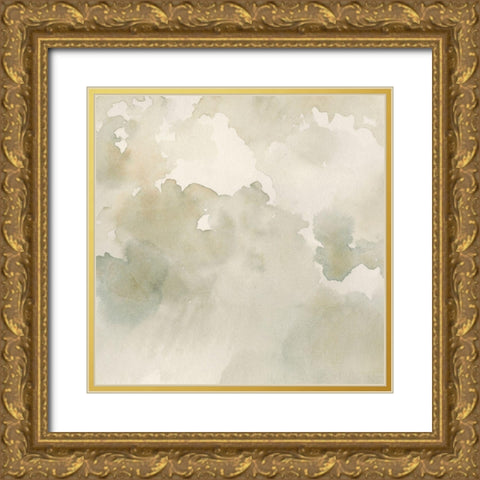 Warm Clouds Abstract II Gold Ornate Wood Framed Art Print with Double Matting by Caroline, Emma