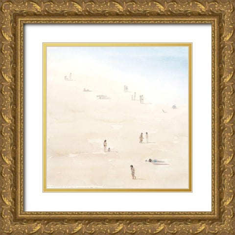 Beach Goers I Gold Ornate Wood Framed Art Print with Double Matting by Popp, Grace