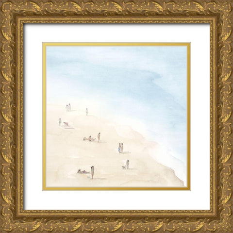 Beach Goers II Gold Ornate Wood Framed Art Print with Double Matting by Popp, Grace