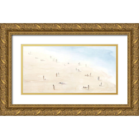 Beach Goers III Gold Ornate Wood Framed Art Print with Double Matting by Popp, Grace