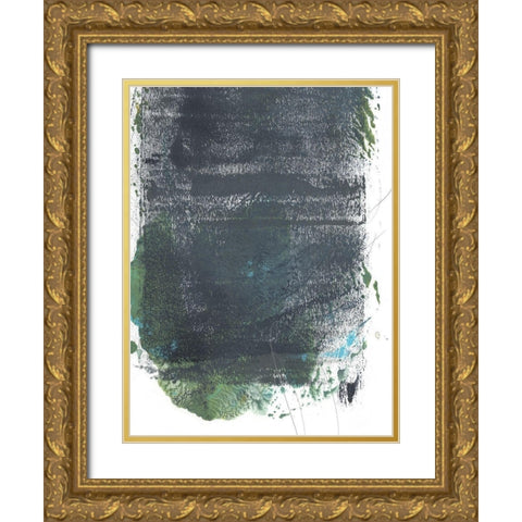 Roller Oxide IV Gold Ornate Wood Framed Art Print with Double Matting by Green, Jacob