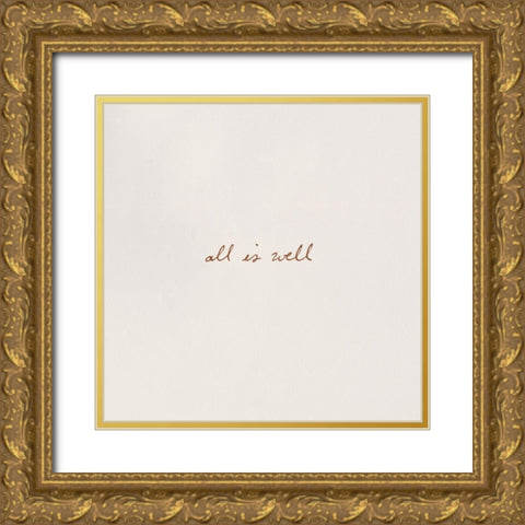Scrawled Affirmations I Gold Ornate Wood Framed Art Print with Double Matting by Caroline, Emma
