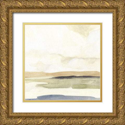 Slate Horizon II Gold Ornate Wood Framed Art Print with Double Matting by Warren, Annie