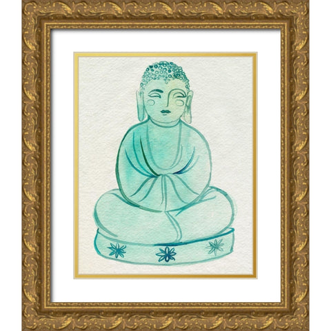Sitting Pose II Gold Ornate Wood Framed Art Print with Double Matting by Parker, Jennifer Paxton