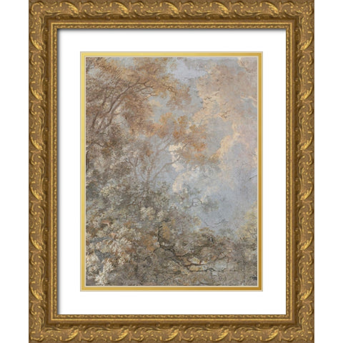 Forest Fresco I Gold Ornate Wood Framed Art Print with Double Matting by Barnes, Victoria