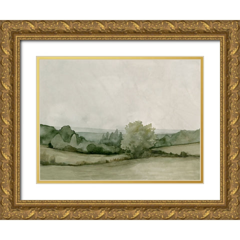 Vintage Views II Gold Ornate Wood Framed Art Print with Double Matting by Caroline, Emma