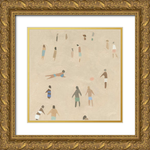 Beach Goer III Gold Ornate Wood Framed Art Print with Double Matting by Caroline, Emma