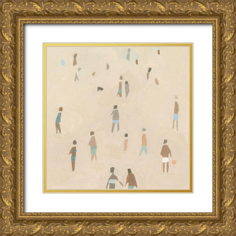 Beach Goer IV Gold Ornate Wood Framed Art Print with Double Matting by Caroline, Emma