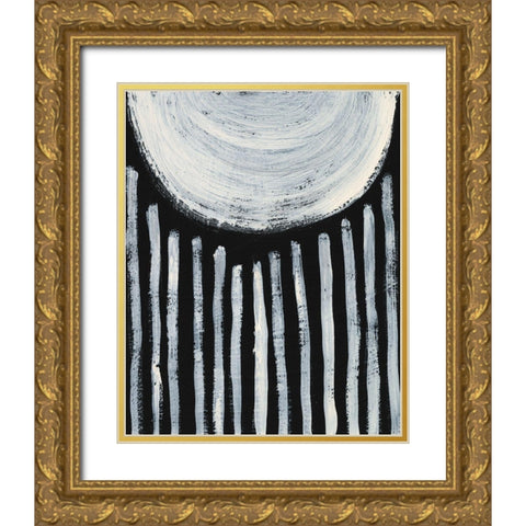 Ivory and Black II Gold Ornate Wood Framed Art Print with Double Matting by Moore, Regina
