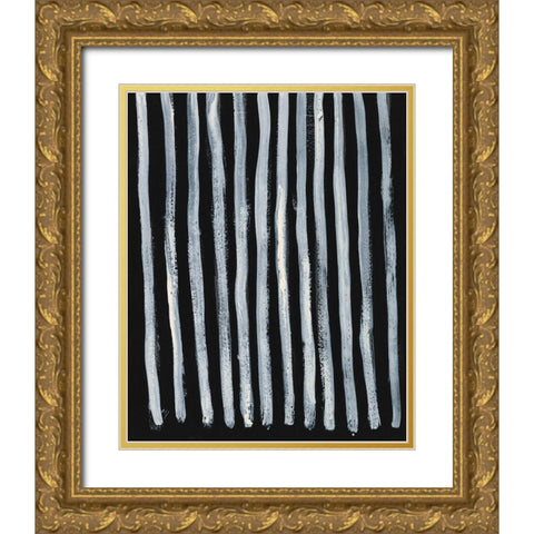 Ivory and Black IV Gold Ornate Wood Framed Art Print with Double Matting by Moore, Regina