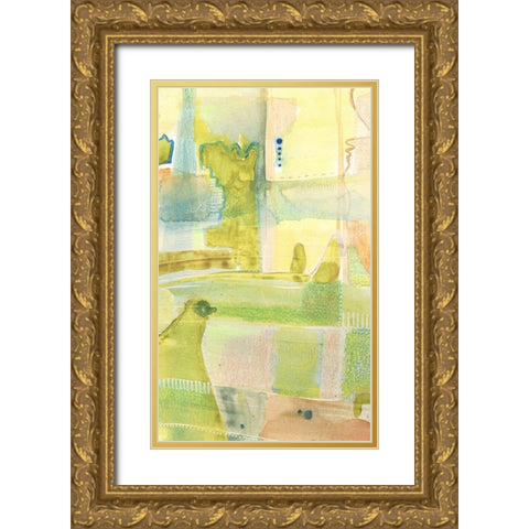 Pastel Bond I Gold Ornate Wood Framed Art Print with Double Matting by Moore, Regina