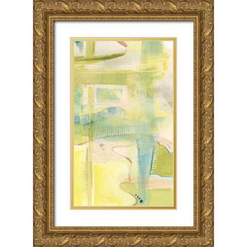 Pastel Bond IV Gold Ornate Wood Framed Art Print with Double Matting by Moore, Regina