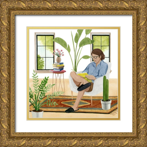 Alone Time IV Gold Ornate Wood Framed Art Print with Double Matting by Popp, Grace