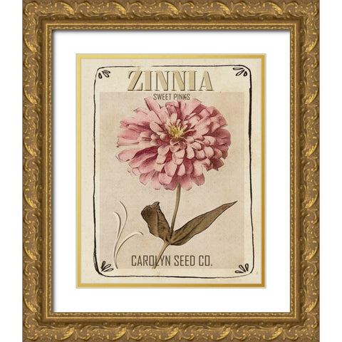 Vintage Seed Packets II Gold Ornate Wood Framed Art Print with Double Matting by Studio W