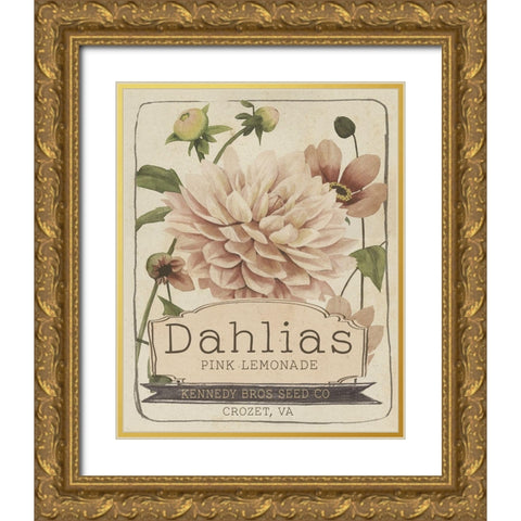 Vintage Seed Packets IV Gold Ornate Wood Framed Art Print with Double Matting by Studio W
