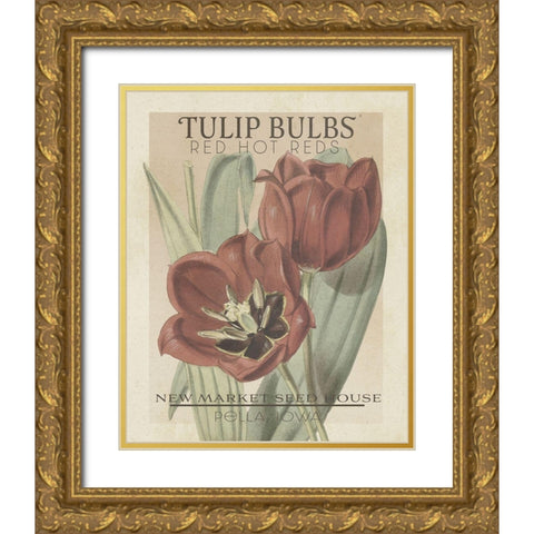 Vintage Seed Packets VI Gold Ornate Wood Framed Art Print with Double Matting by Studio W