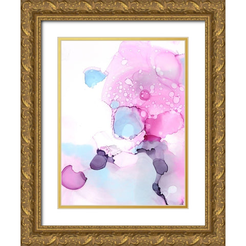 Fluid Magenta IV Gold Ornate Wood Framed Art Print with Double Matting by Harper, Ethan