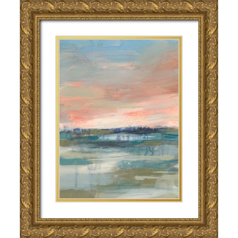 Vast Marsh I Gold Ornate Wood Framed Art Print with Double Matting by Goldberger, Jennifer