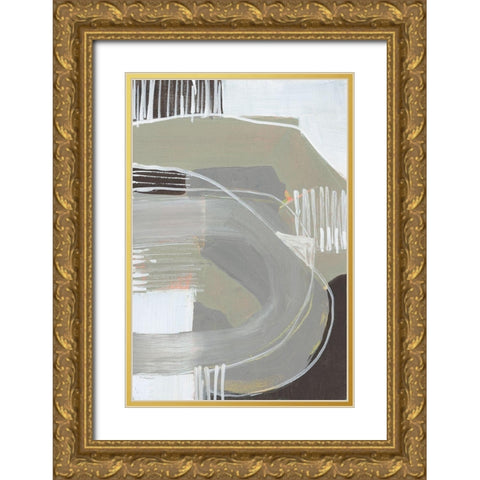 Arching Neutrals I Gold Ornate Wood Framed Art Print with Double Matting by Goldberger, Jennifer