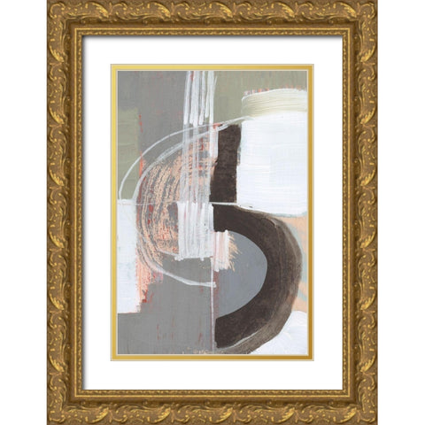 Arching Neutrals III Gold Ornate Wood Framed Art Print with Double Matting by Goldberger, Jennifer