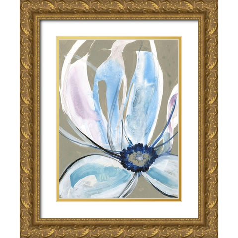 Floral Focus II Gold Ornate Wood Framed Art Print with Double Matting by Goldberger, Jennifer