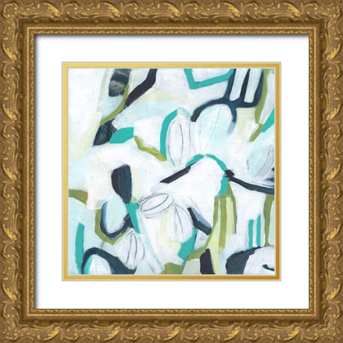 Floating Lanterns II Gold Ornate Wood Framed Art Print with Double Matting by Vess, June Erica