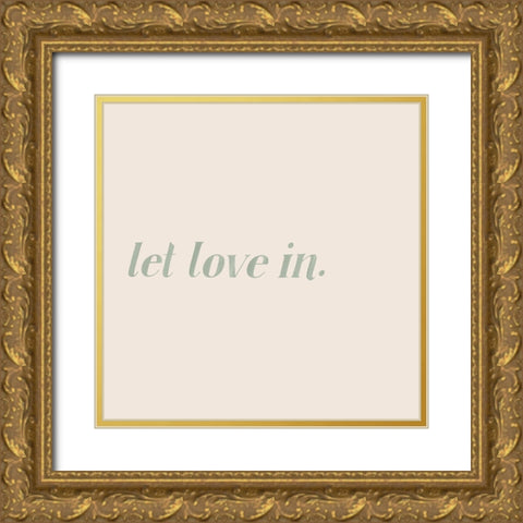 Block Letter Affirmations I Gold Ornate Wood Framed Art Print with Double Matting by Popp, Grace