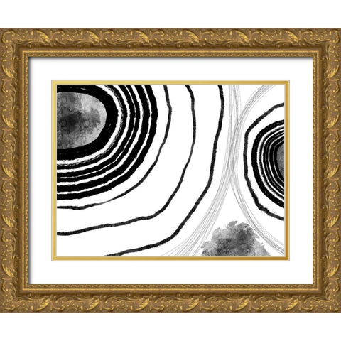Under the Microscope II Gold Ornate Wood Framed Art Print with Double Matting by Holman, Nicholas