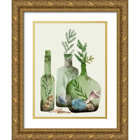 Ocean in a Bottle II Gold Ornate Wood Framed Art Print with Double Matting by Wang, Melissa