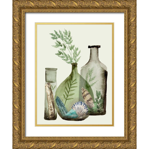 Ocean in a Bottle IV Gold Ornate Wood Framed Art Print with Double Matting by Wang, Melissa