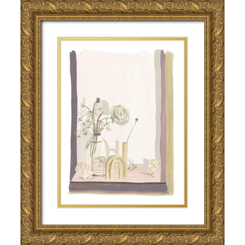 By My Window III Gold Ornate Wood Framed Art Print with Double Matting by Wang, Melissa