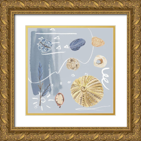 Deep Sea I Gold Ornate Wood Framed Art Print with Double Matting by Wang, Melissa