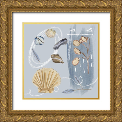 Deep Sea II Gold Ornate Wood Framed Art Print with Double Matting by Wang, Melissa