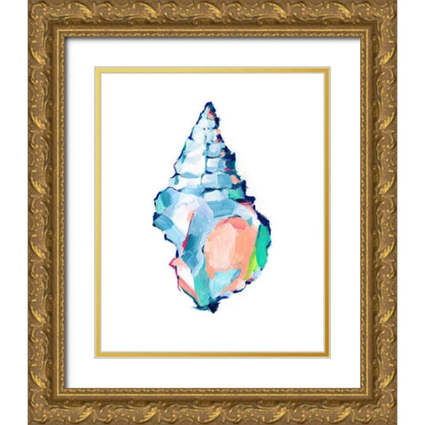 Pop Shell Study II Gold Ornate Wood Framed Art Print with Double Matting by Harper, Ethan