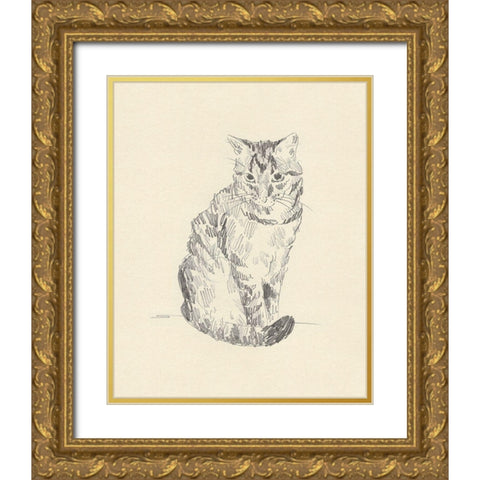 House Cat I Gold Ornate Wood Framed Art Print with Double Matting by Green, Jacob