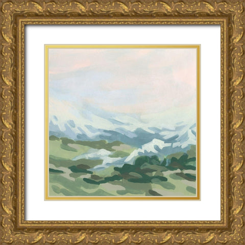 Snowcapped Vista II Gold Ornate Wood Framed Art Print with Double Matting by Vess, June Erica