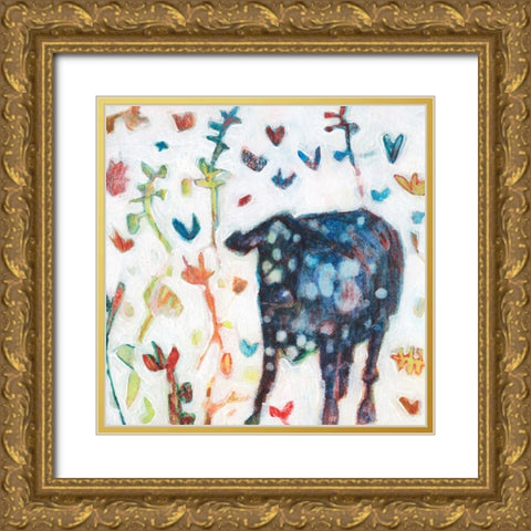 Moona II Gold Ornate Wood Framed Art Print with Double Matting by Jachimiec, Sue