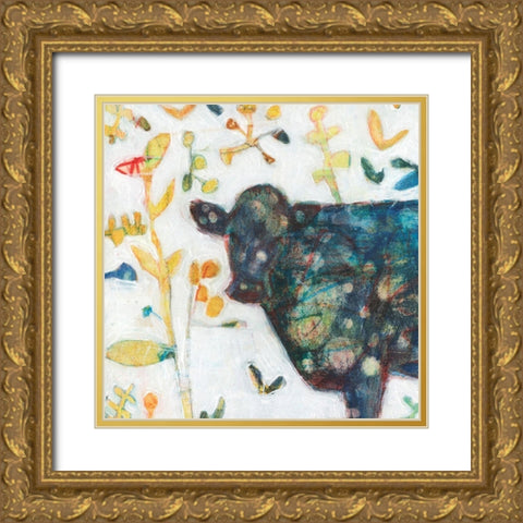 Moona III Gold Ornate Wood Framed Art Print with Double Matting by Jachimiec, Sue