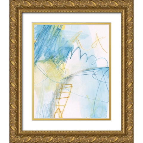 Mara I Gold Ornate Wood Framed Art Print with Double Matting by Jachimiec, Sue