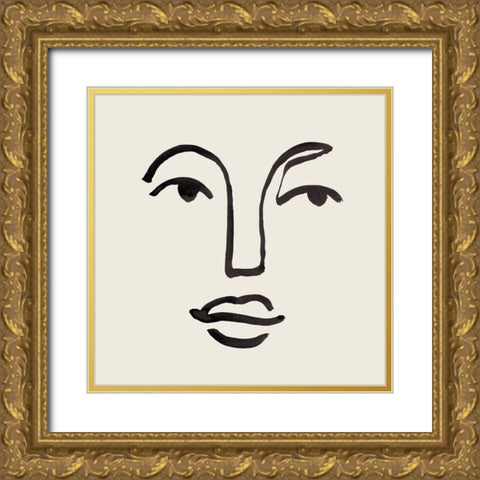 Subtle Expression II Gold Ornate Wood Framed Art Print with Double Matting by Warren, Annie