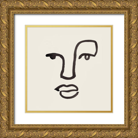 Subtle Expression IV Gold Ornate Wood Framed Art Print with Double Matting by Warren, Annie