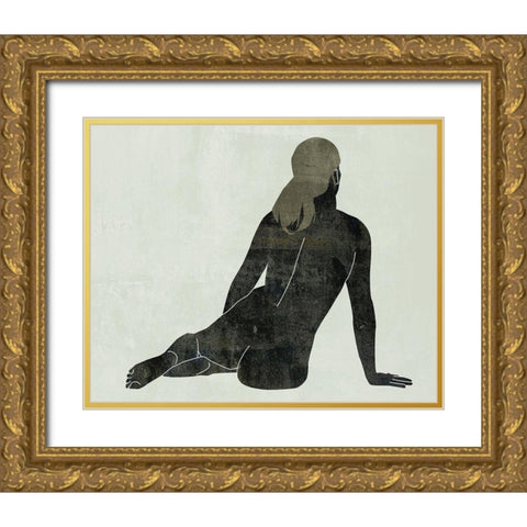 Folded Figure I Gold Ornate Wood Framed Art Print with Double Matting by Wang, Melissa