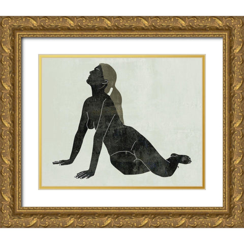 Folded Figure IV Gold Ornate Wood Framed Art Print with Double Matting by Wang, Melissa