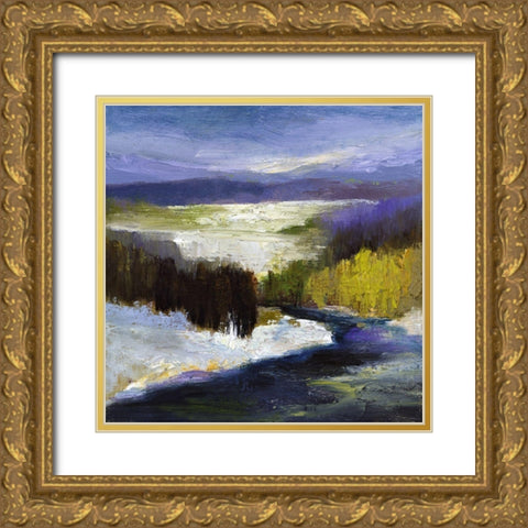 Winter II Gold Ornate Wood Framed Art Print with Double Matting by Finch, Sheila