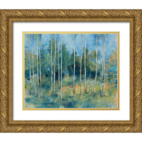 Woodland View I Gold Ornate Wood Framed Art Print with Double Matting by OToole, Tim