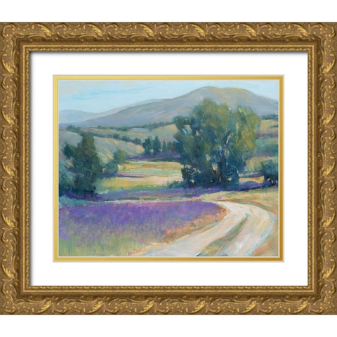 Lavender Meadow I Gold Ornate Wood Framed Art Print with Double Matting by OToole, Tim