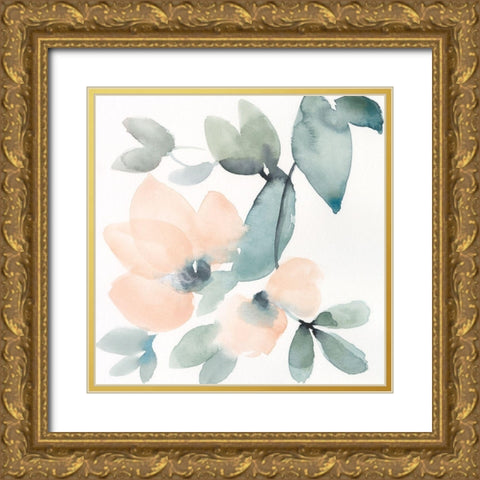 Water and Petals V Gold Ornate Wood Framed Art Print with Double Matting by Goldberger, Jennifer