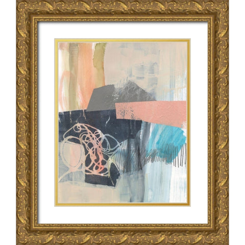 Reductive II Gold Ornate Wood Framed Art Print with Double Matting by Goldberger, Jennifer