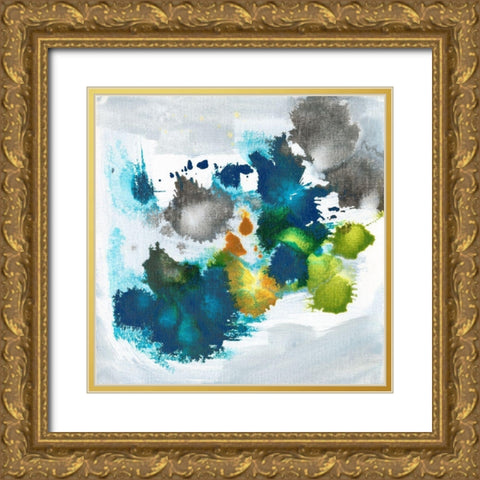 Color Fuse I Gold Ornate Wood Framed Art Print with Double Matting by Fuchs, Jodi